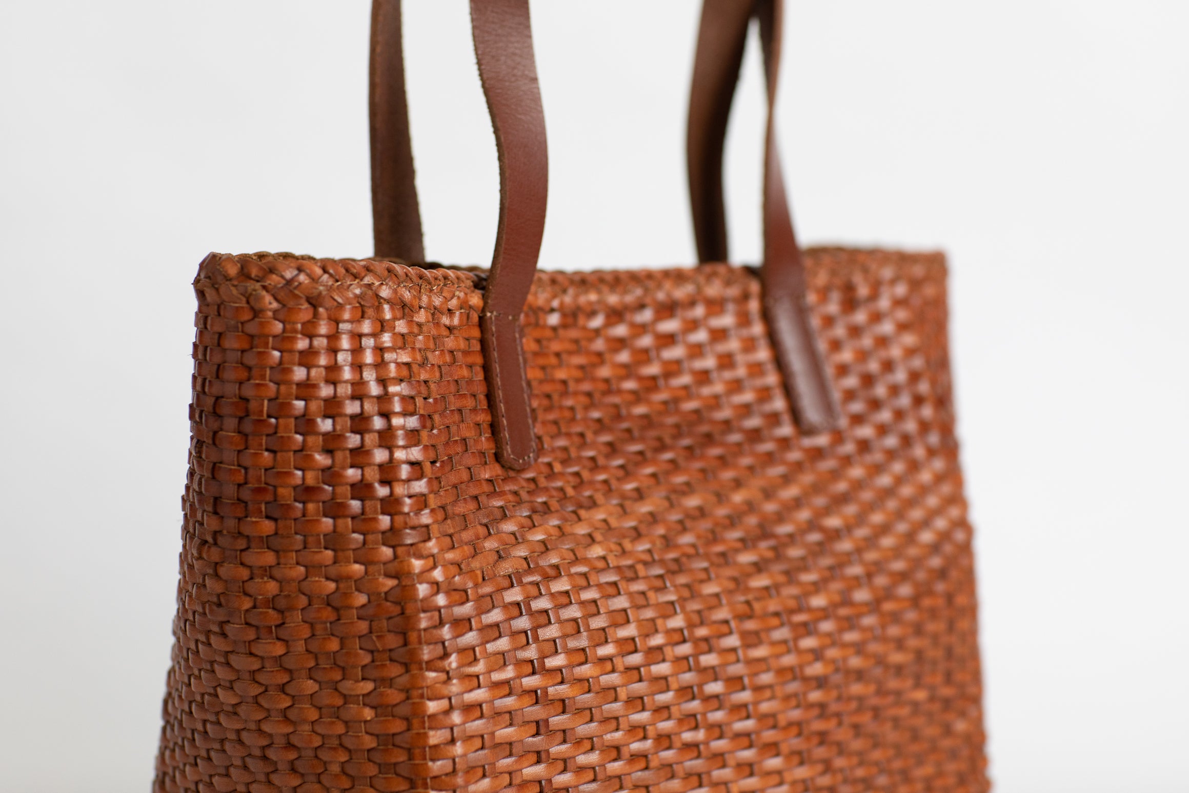 The Medium Transport Tote: Woven Leather Edition